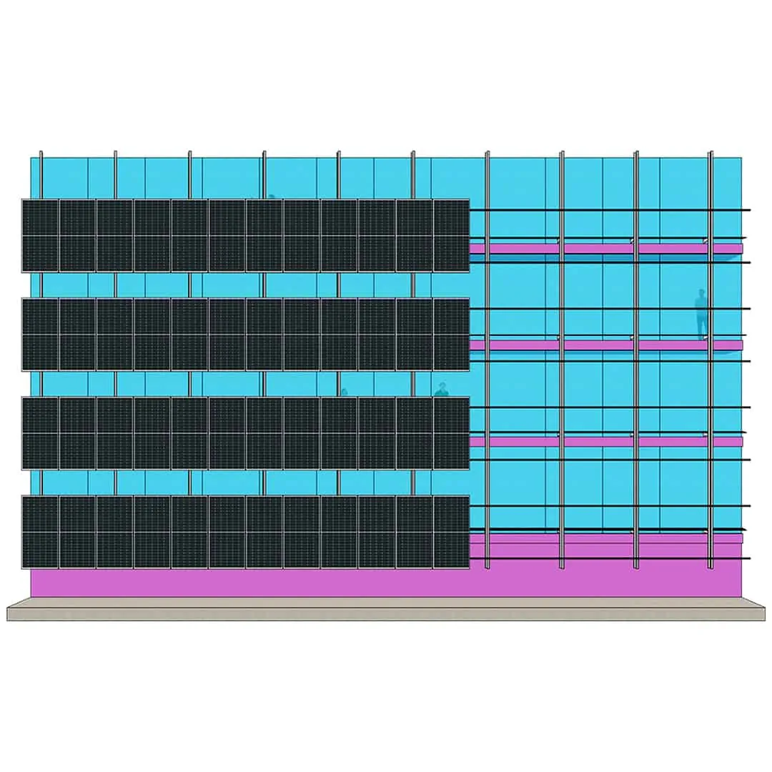Photovoltaic facade system 1P-12 (3) Photovoltaic facade system 1P-12