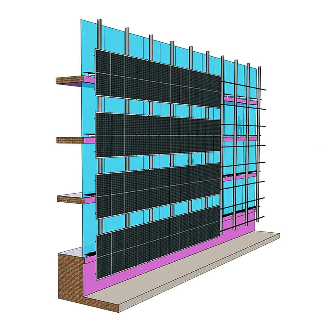 Photovoltaic facade system 1P-12 (5) Photovoltaic facade system 1P-12