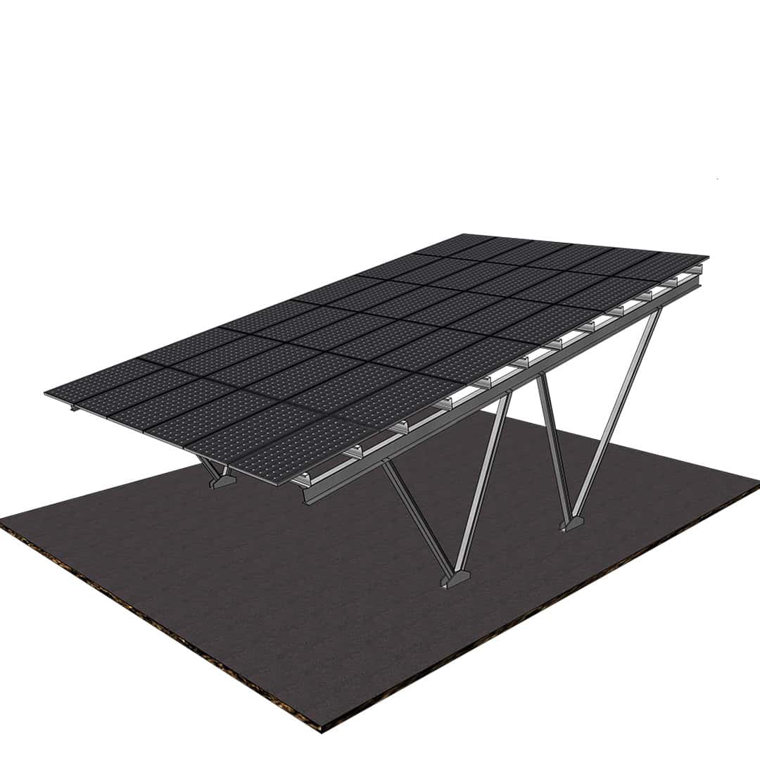Solar Panel Carport 6P-6 Single Row